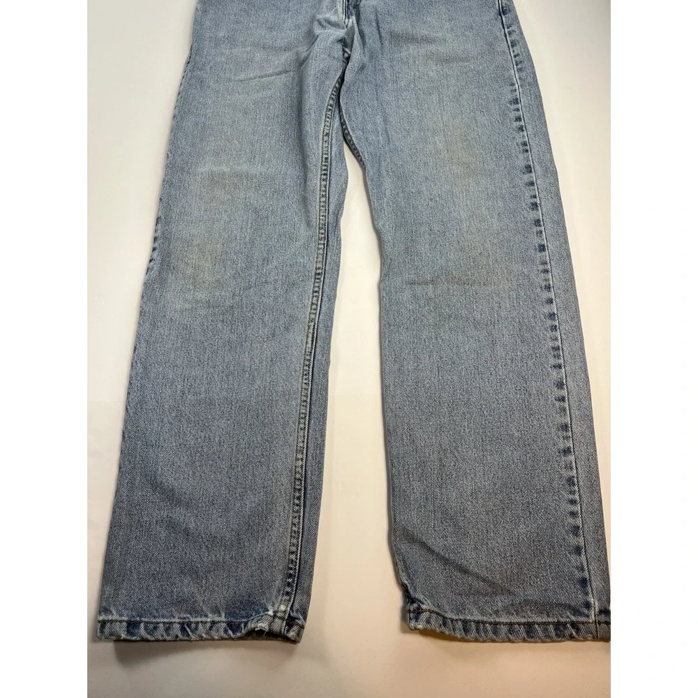 Levis 505 Jeans Mens 32x30 Blue Regular Fit Straight Y2K Vintage Light Wash